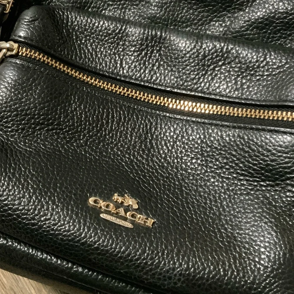 Coach Black Backpack with Gold Accents - Picture 2 of 6
